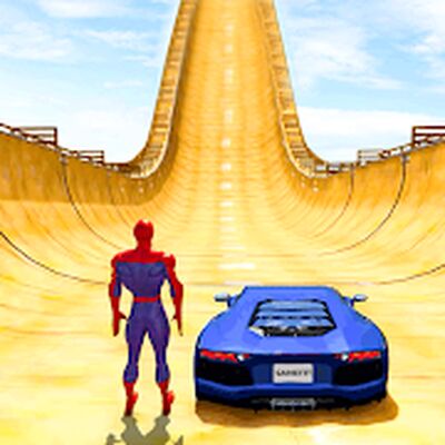 Download Superhero Car: Mega Ramp Games (Free Shopping MOD) for Android