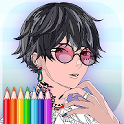 Kawaii Anime Boy Coloring Book