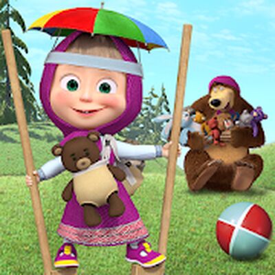Download Masha and the Bear: Mini games (Unlimited Coins MOD) for Android