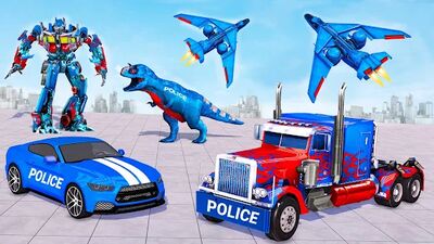 Download Police Truck Robot Game – Dino (Premium Unlocked MOD) for Android