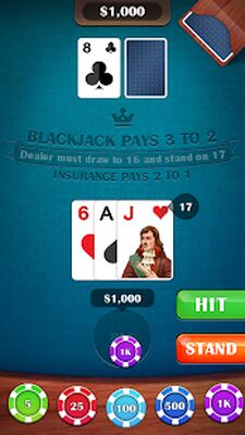 Download Blackjack 21: casino card game (Unlocked All MOD) for Android