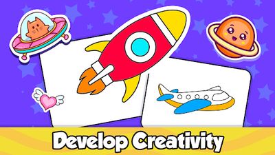 Download Baby Coloring games for kids with Glow Doodle (Unlocked All MOD) for Android