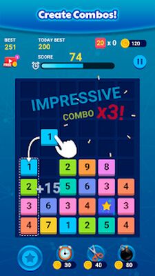Download Merge Block: Number Puzzle Fun (Unlocked All MOD) for Android
