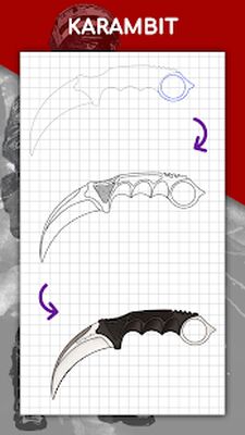 Download How to draw weapons step by step, drawing lessons (Unlocked MOD) for Android
