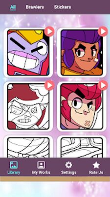 Download Coloring Brawl Stars Stickers (Premium MOD) for Android