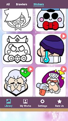 Download Coloring Brawl Stars Stickers (Premium MOD) for Android