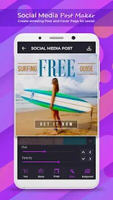 Download Social Media Post Maker : Social Post Designer (Free Ad MOD) for Android