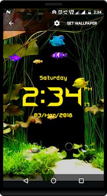 Download Aquarium live wallpaper with digital clock (Premium MOD) for Android