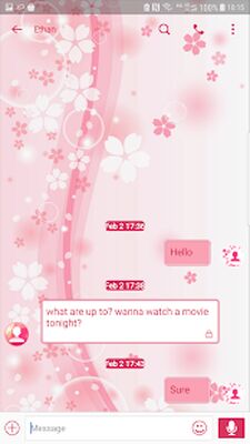 Download Blooming cherry blossoms skin for Next SMS (Premium MOD) for Android