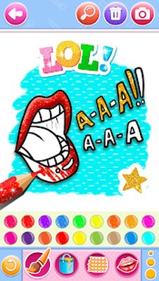 Download Glitter Lips with Makeup Brush Set coloring Game (Premium MOD) for Android