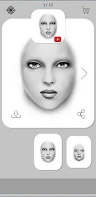 Download Download and color: Grayscale MakeUp Face Charts (Premium MOD) for Android