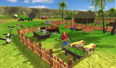 Download Virtual Farmer Tractor: Modern Farm Animals Game (Free Ad MOD) for Android