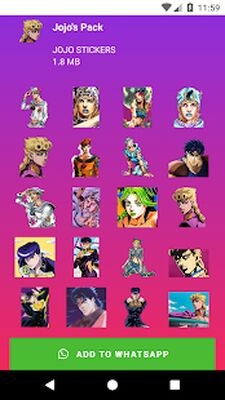 Download JOJO Stickers (Free Ad MOD) for Android
