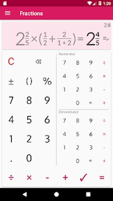 Download Fractions: calculate & compare (Unlocked MOD) for Android