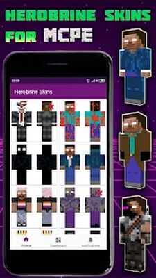 Download Herobrine Skins for Minecraft PE (Premium MOD) for Android