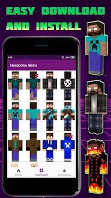 Download Herobrine Skins for Minecraft PE (Premium MOD) for Android