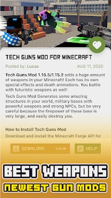 Download Guns mod for Minecraft ™ (Unlocked MOD) for Android