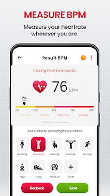 Download Heart Rate Monitor Pulse Checker: BPM Tracker (Unlocked MOD) for Android