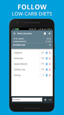 Download Glycemic Index Load in food net carbs diet tracker (Free Ad MOD) for Android
