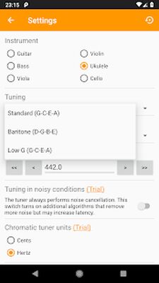 Download Guitar and Violin Tuner (Free Ad MOD) for Android